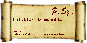 Palaticz Szimonetta névjegykártya